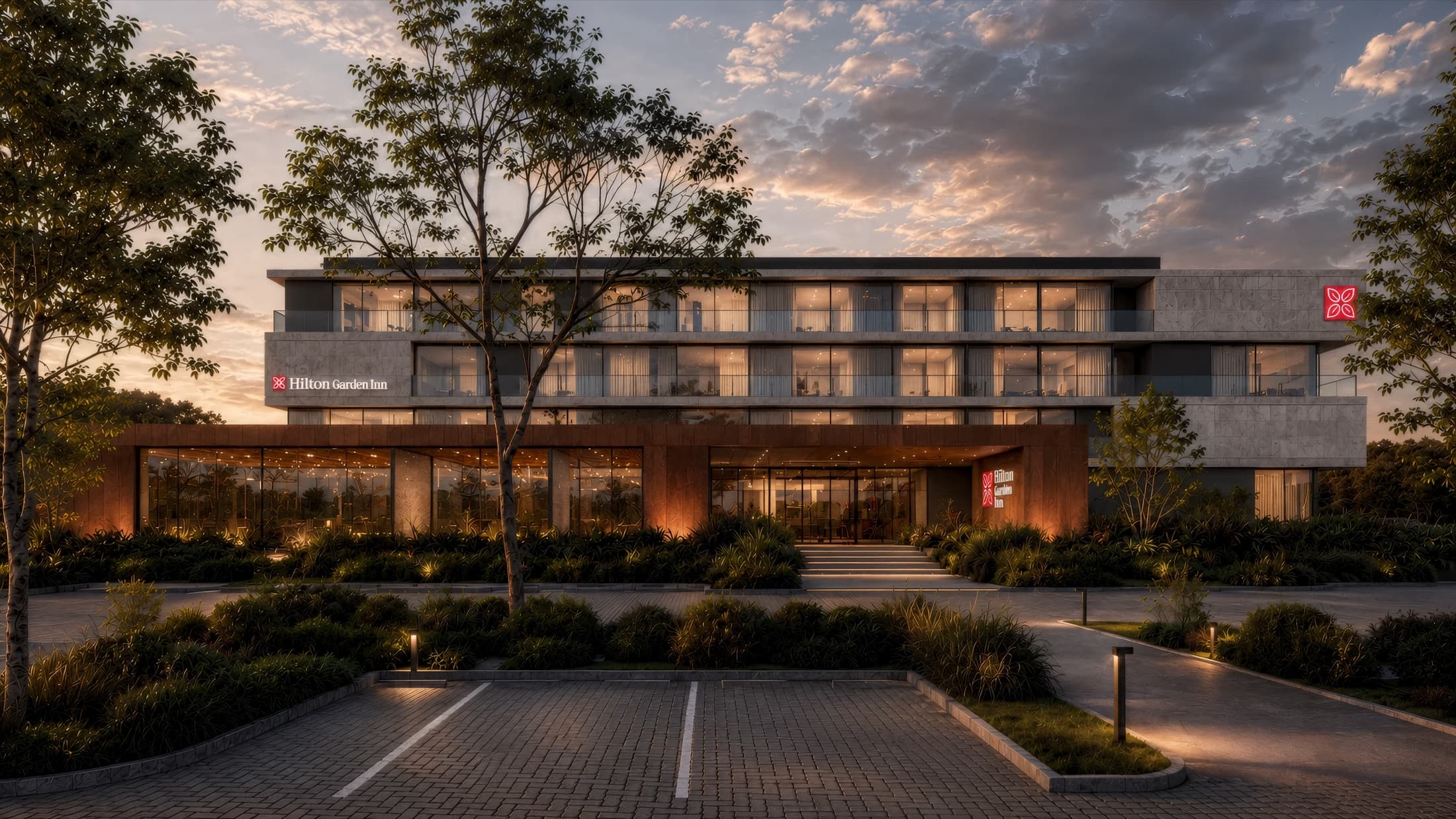 Render de avance visual del futuro hotel